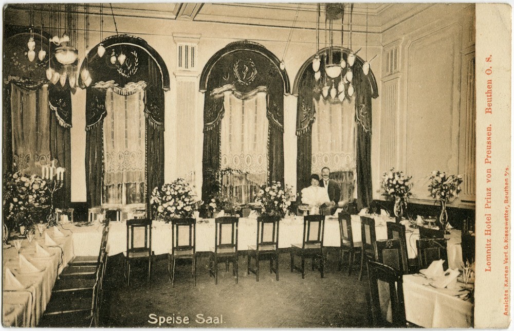 Hotel Lomnitz wnętrze ok. 1910 roku - Archiwum Czesław Czerwiński